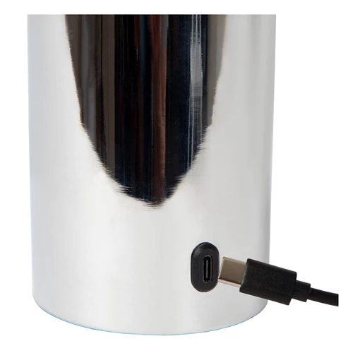 Lucide VIVO - Lámpara de mesa Recargable - Batería/acumulador - Ø 8 cm - LED Regul. - E27 - 1x1W 2700K - Cromo - detalle 2